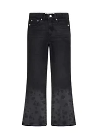 Girls 7-16 Faded Art Flare Jeans