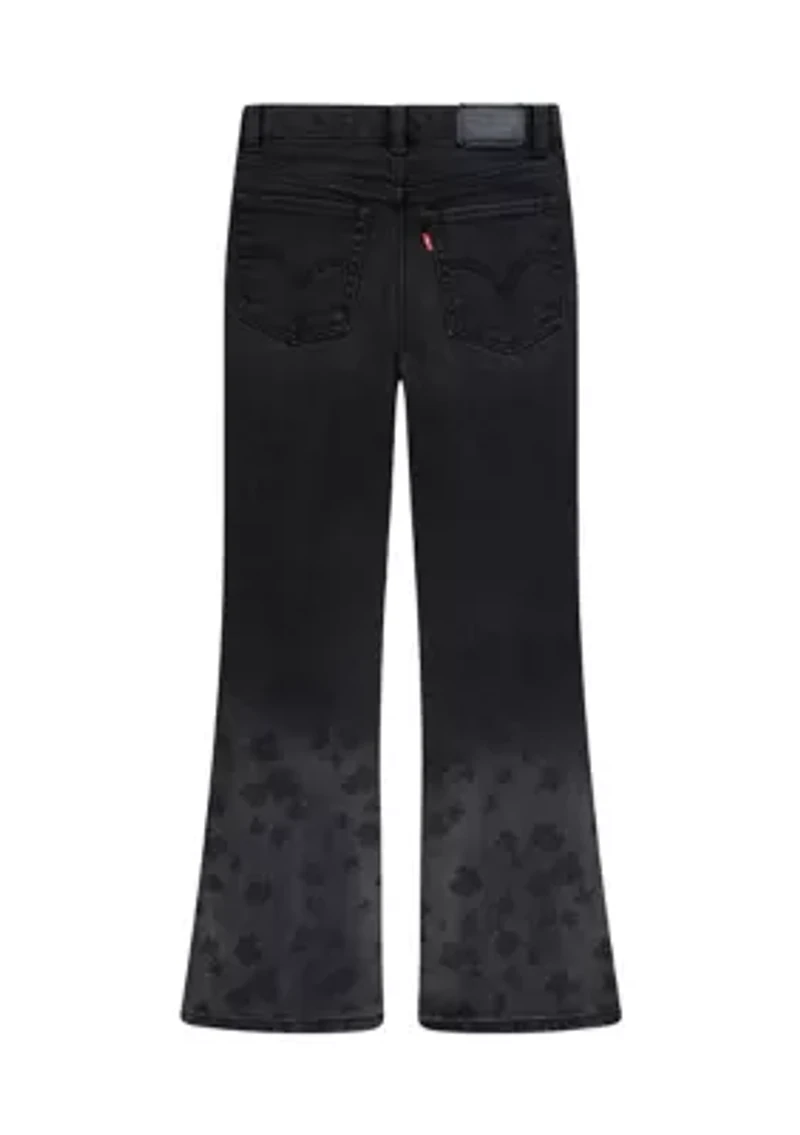 Girls 7-16 Faded Art Flare Jeans