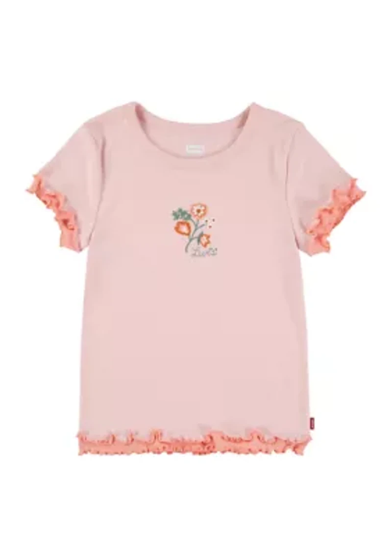 Girls 7-16 Floral Embroidery Top