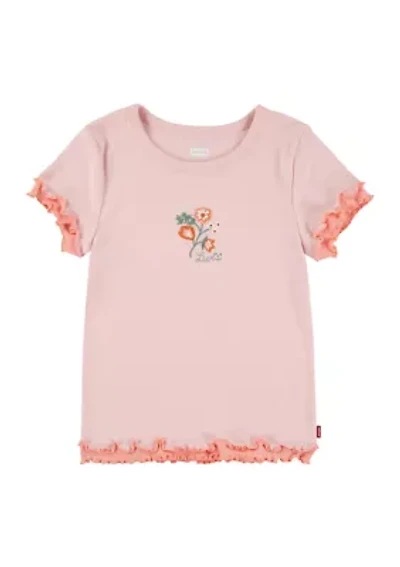 Girls 7-16 Floral Embroidery Top