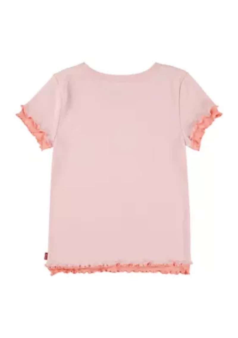 Girls 7-16 Floral Embroidery Top