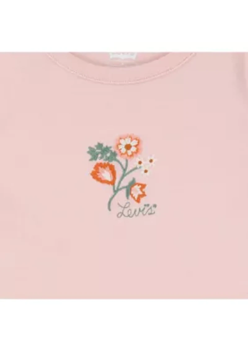 Girls 7-16 Floral Embroidery Top