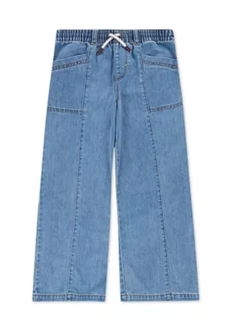 Girls 7-16 Baggy Wide Leg Jeans