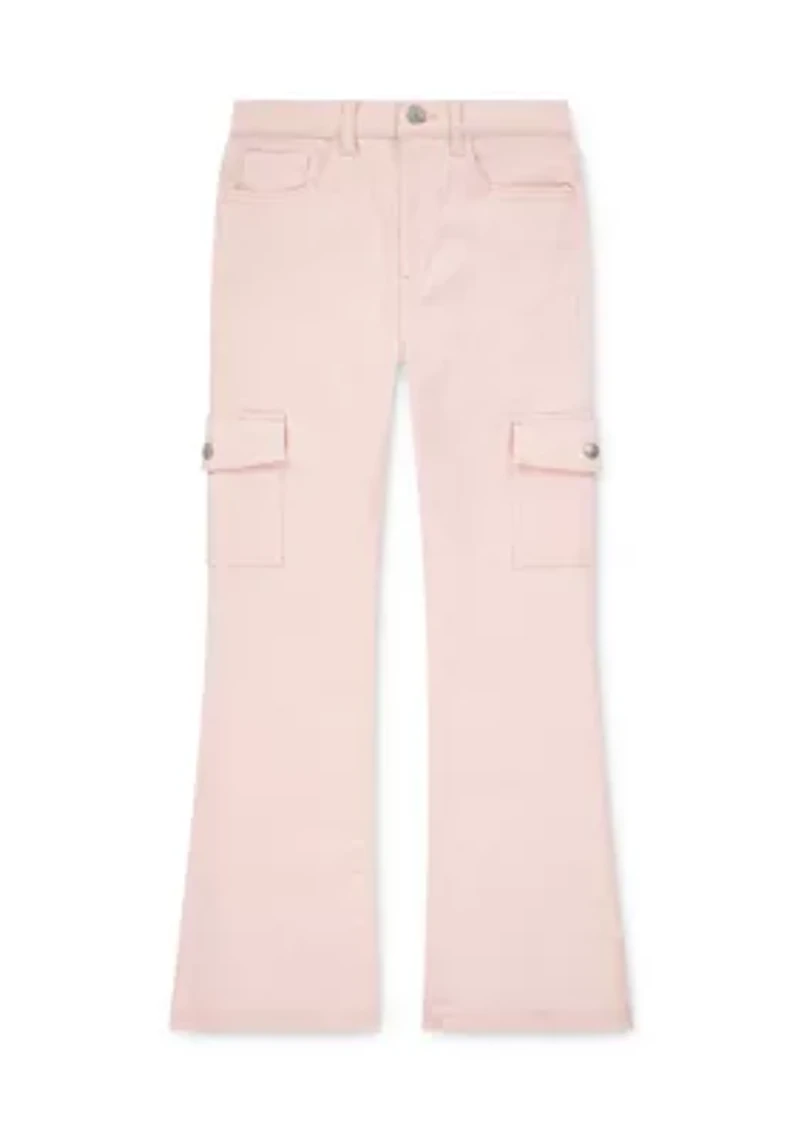 Girls 7-16 Flare Cargo Pants