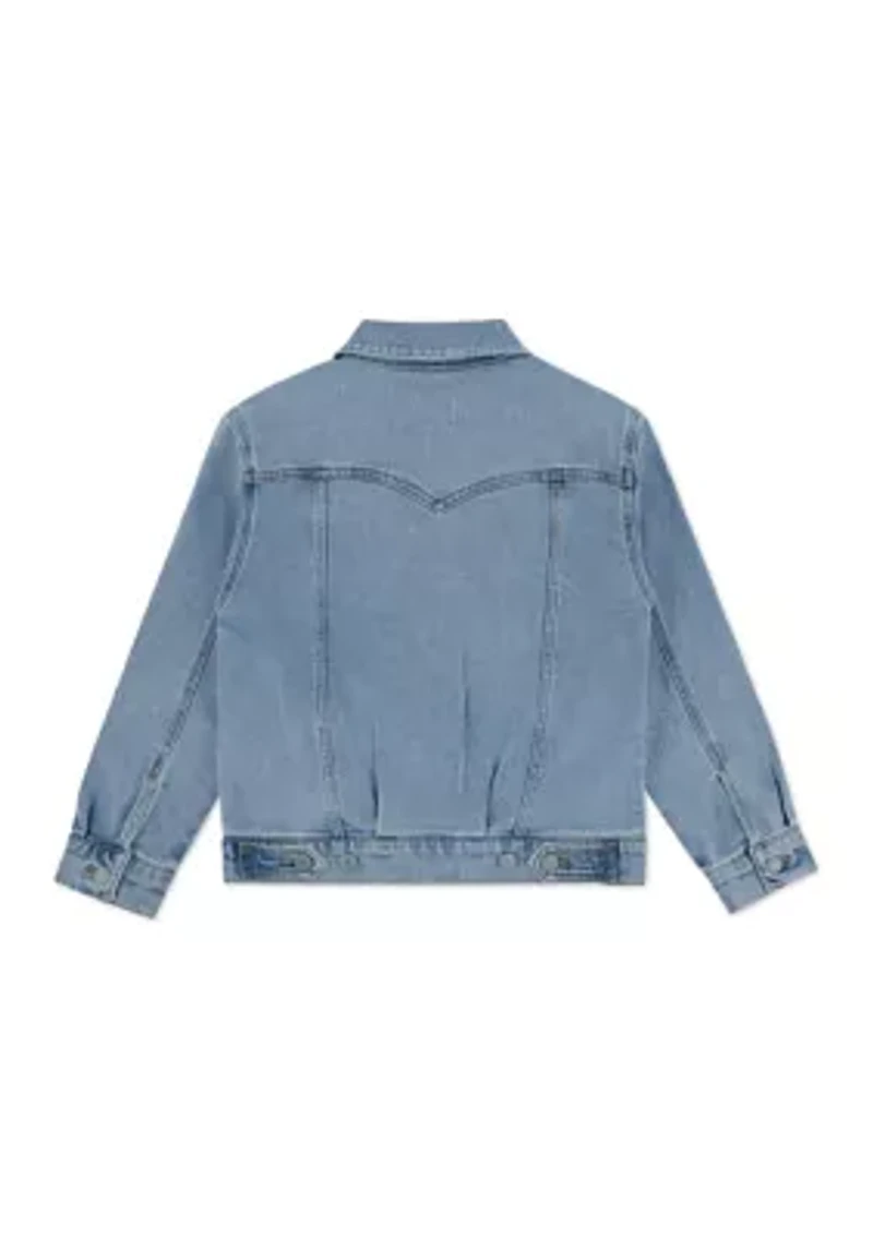 Girls 7-16 Oversized Western Trucker Jacket