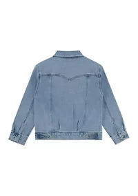 Girls 7-16 Oversized Western Trucker Jacket