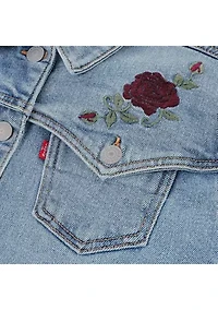 Girls 7-16 Oversized Western Trucker Jacket