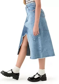 Girls 7-16 Western Midi Skirt