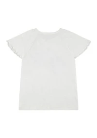 Girls 7-16 Ruffle Sleeve Logo Graphic T-Shirt