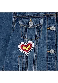 Girls 7-16 Denim Trucker Jacket with Patches