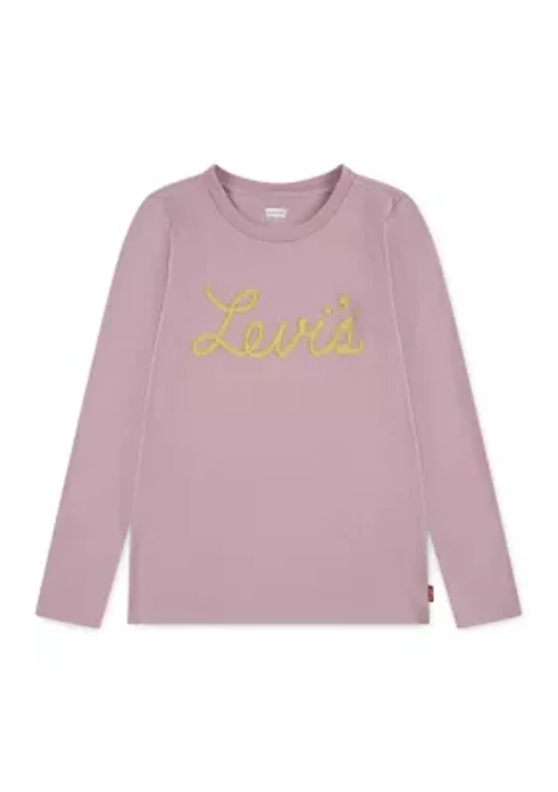 Girls 7-16 Long Sleeve Jersey Graphic Top