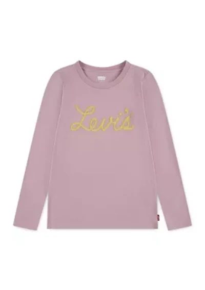 Girls 7-16 Long Sleeve Jersey Graphic Top