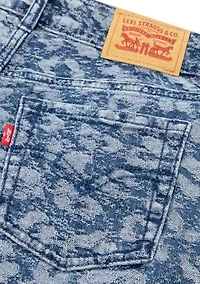 Girls 7-16 Jacquard High Rise Baggy Denim Jeans