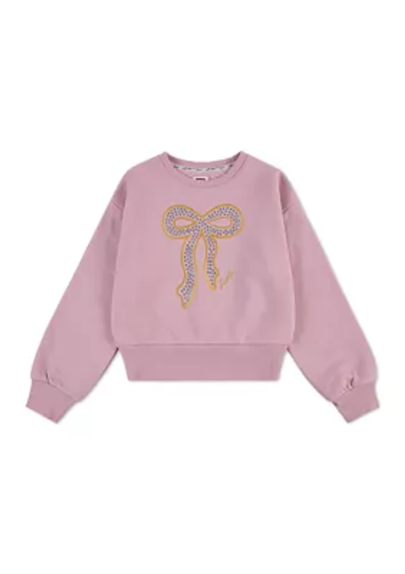 Girls 7-16 Meet and Greet Bow Sweater