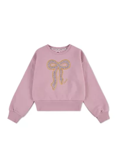 Girls 7-16 Meet and Greet Bow Sweater