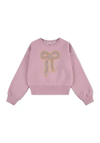 Girls 7-16 Meet and Greet Bow Sweater
