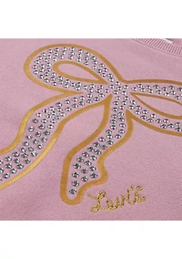 Girls 7-16 Meet and Greet Bow Sweater