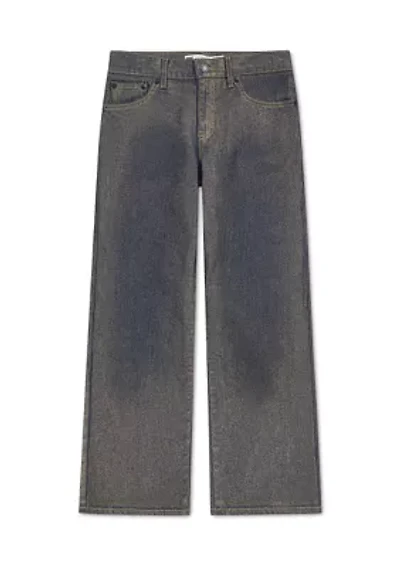 Girls 7-16 Wide Leg Foil Denim Jeans