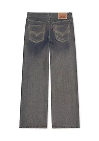 Girls 7-16 Wide Leg Foil Denim Jeans
