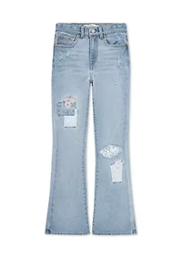 Girls 7-16 Flare Jeans with Applique