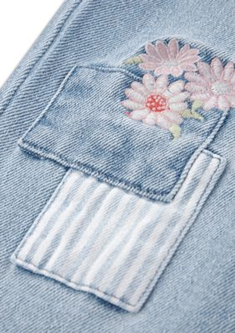 Girls 7-16 Flare Jeans with Applique