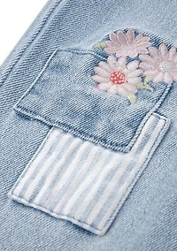 Girls 7-16 Flare Jeans with Applique