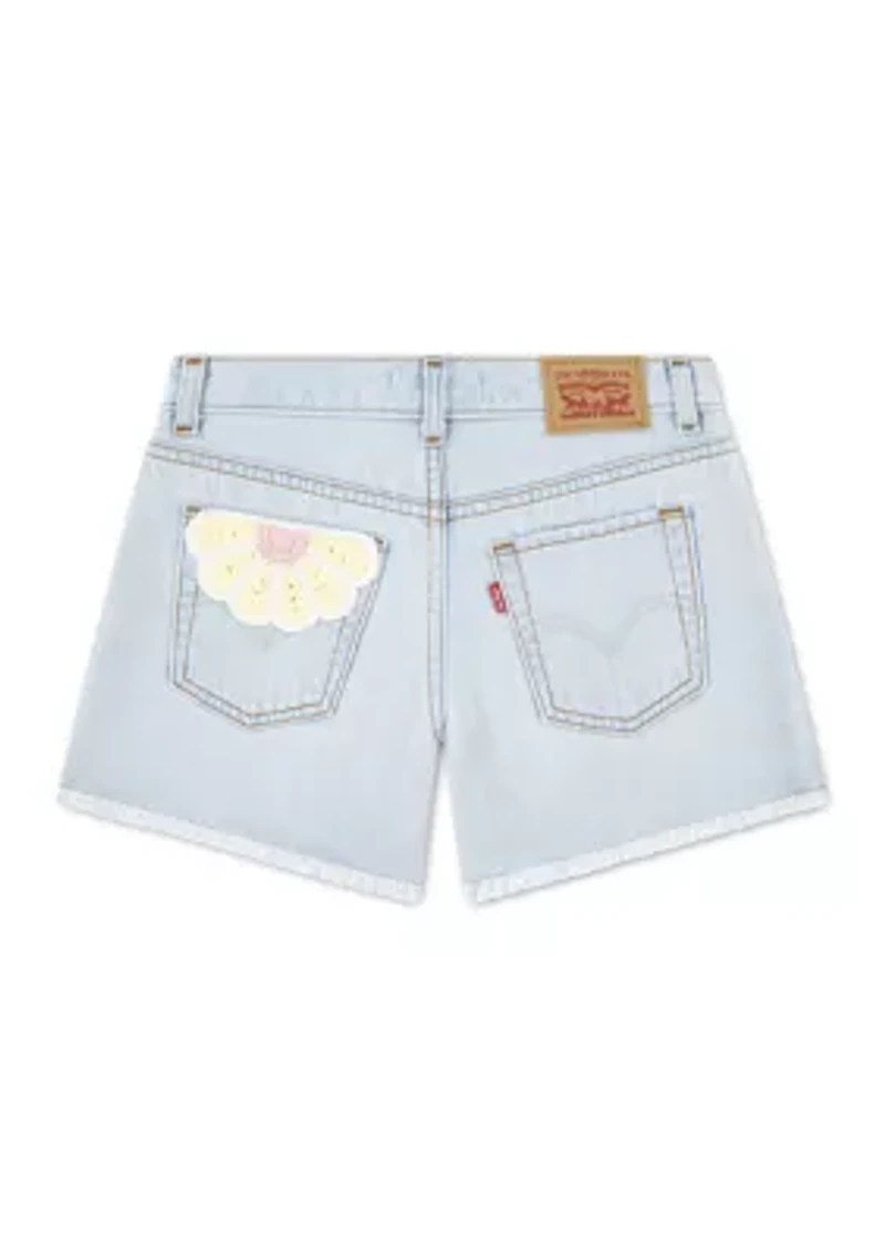 Girls 7-16 Crochet Applique A-Line Shorts