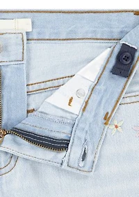 Girls 7-16 Crochet Applique A-Line Shorts