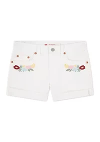 Girls 7-16 Embroidered Shorts