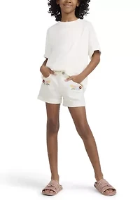 Girls 7-16 Embroidered Shorts