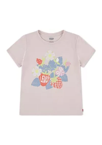 Girls 7-16 Strawberry Short Sleeve Top