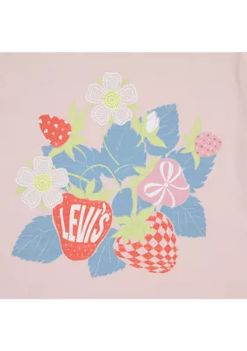 Girls 7-16 Strawberry Short Sleeve Top