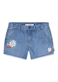 Girls 7-16 Applique Girlfriend Shorts