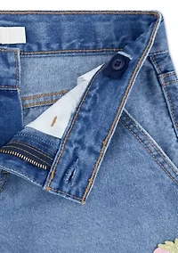 Girls 7-16 Applique Girlfriend Shorts