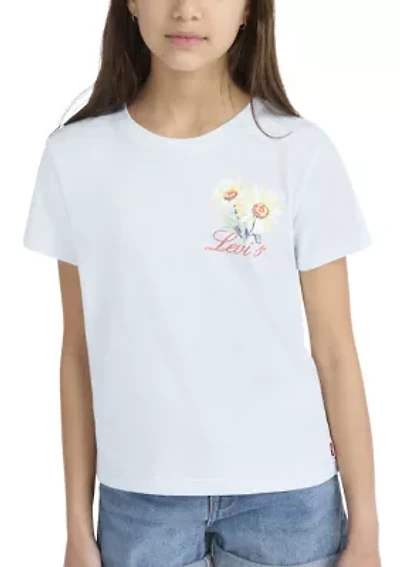 Girls 7-16 Floral Stamp Graphic T-Shirt