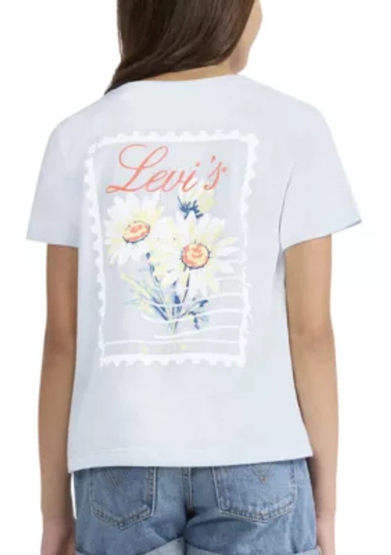 Girls 7-16 Floral Stamp Graphic T-Shirt
