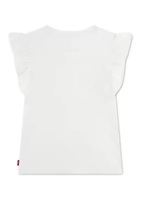 Girls 7-16 Coastal Flutter Sleeve Top