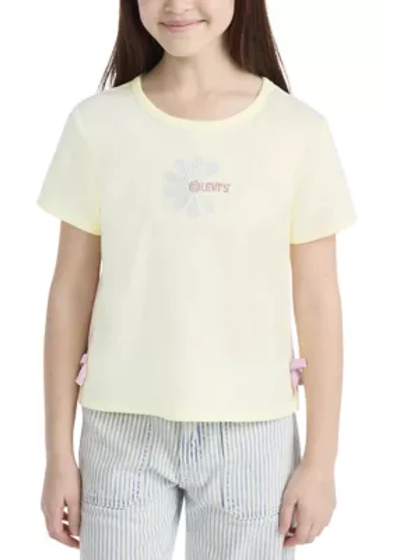 Girls 7-16 Daisy Side Tie T-Shirt