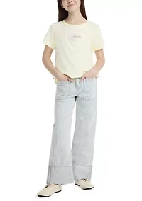 Girls 7-16 Daisy Side Tie T-Shirt