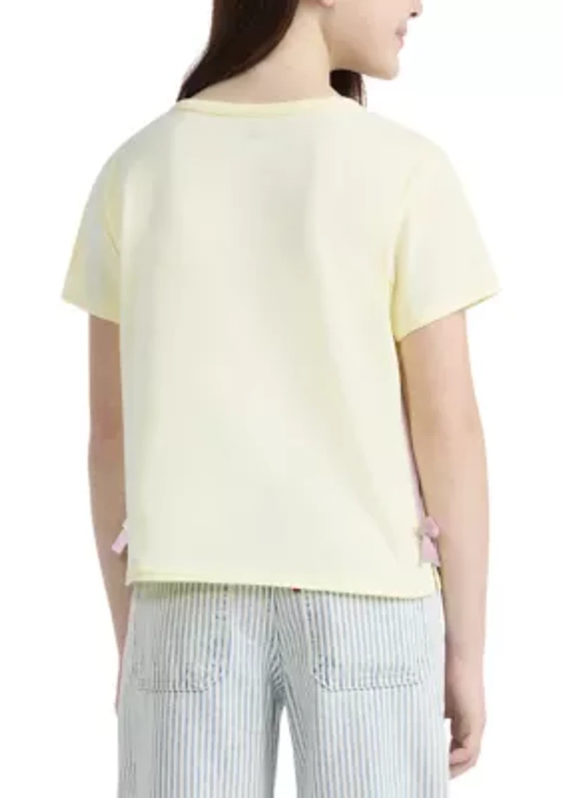 Girls 7-16 Daisy Side Tie T-Shirt