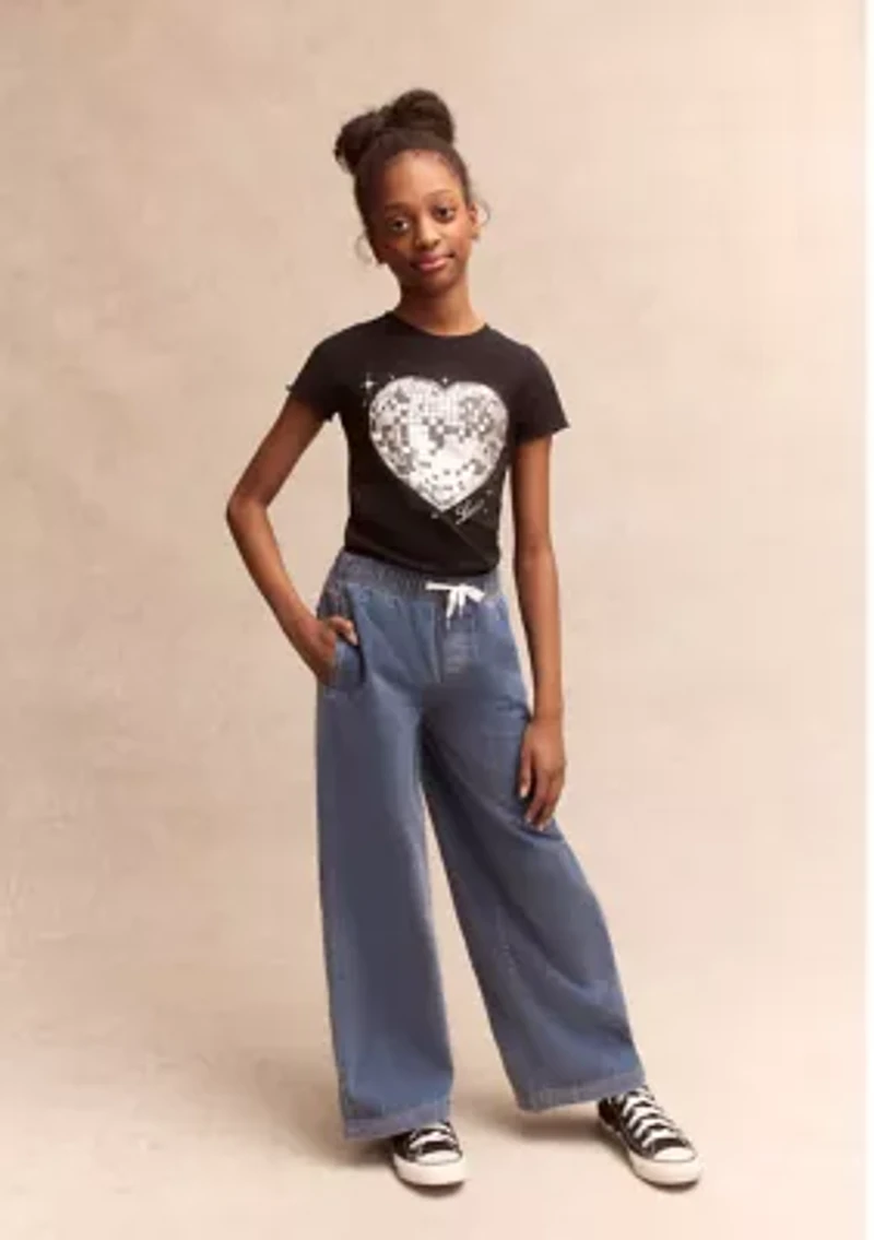 Girls 7-16 Luxe Denim High Rise Baggy Jeans