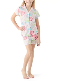Girls 4-12 Squish Coat Pajama Set