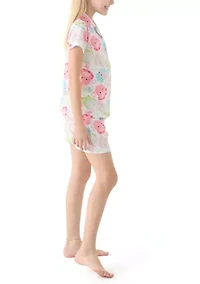 Girls 4-12 Squish Coat Pajama Set