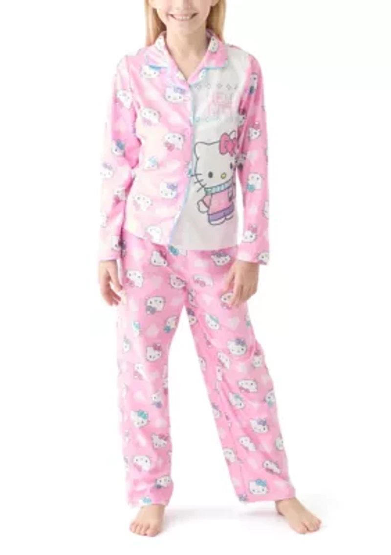 Girls 4-10 Hello Kitty Coat Pajama Set