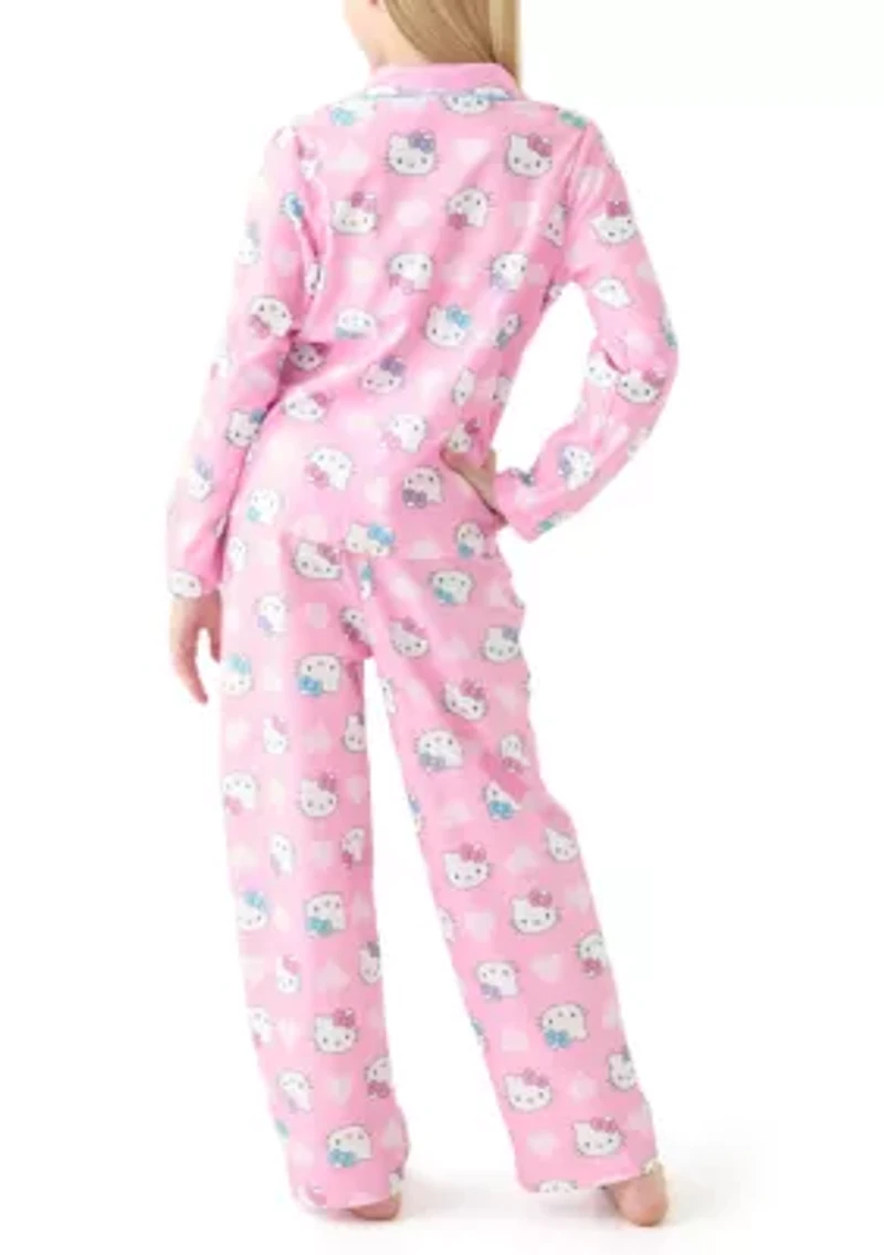 Girls 4-10 Hello Kitty Coat Pajama Set