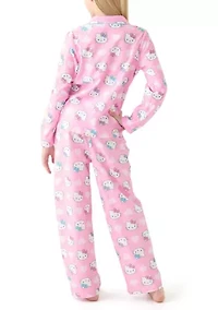 Girls 4-10 Hello Kitty Coat Pajama Set