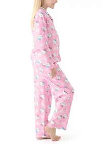 Girls 4-10 Hello Kitty Coat Pajama Set
