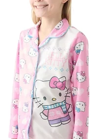 Girls 4-10 Hello Kitty Coat Pajama Set