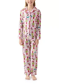 Girls 4-6x Pink Grinch Pajama Set