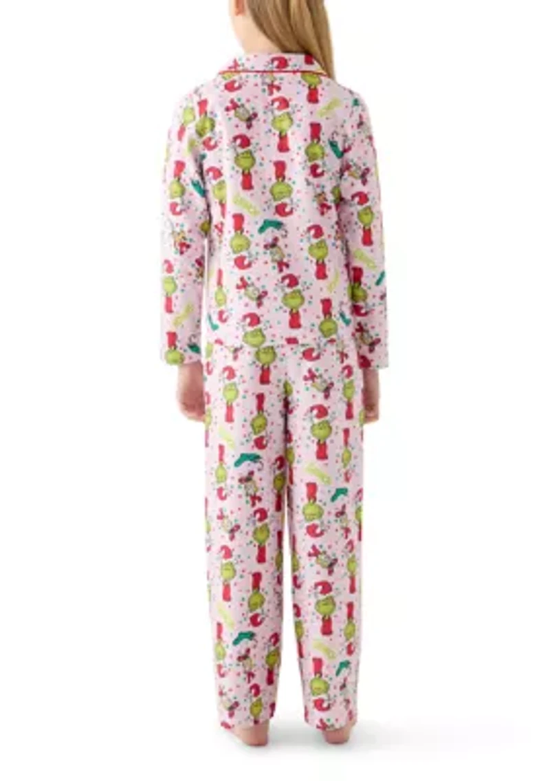 Girls 4-6x Pink Grinch Pajama Set